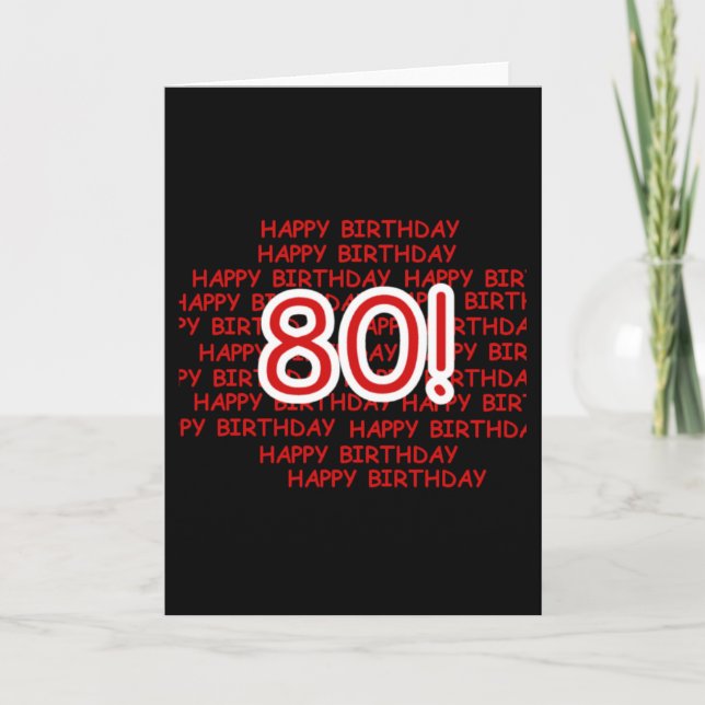Happy 80th Birthday Card (Front)