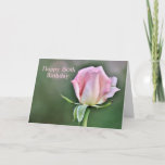 Happy 80th Birthday Card<br><div class="desc">Elegant blush rose 80th birthday card!  Plenty of room to personalise with a name.</div>