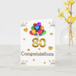 Happy 80th Birthday Card<br><div class="desc">Happy 80th Birthday Card</div>