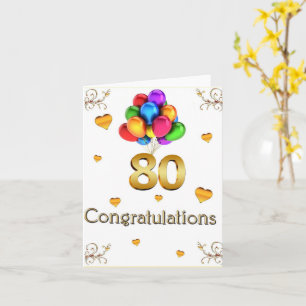 Happy 80th Birthday Card
