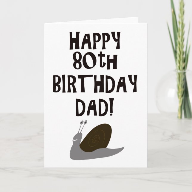 Happy 80th Birthday Dad Card (Front)