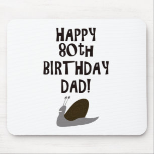 Happy 80th Birthday Dad Mouse Mat