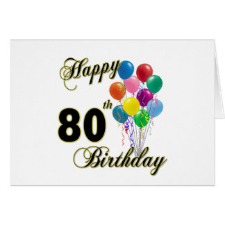 Happy 80th Birthday Cards, Photo Card Templates, Invitations & More