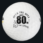 Happy 80th Birthday Golf Balls<br><div class="desc">Happy 80th birthday! Over the hill and down in the valley golf ball gift!</div>