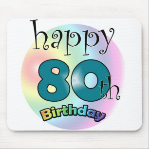Happy 80th birthday mouse mat