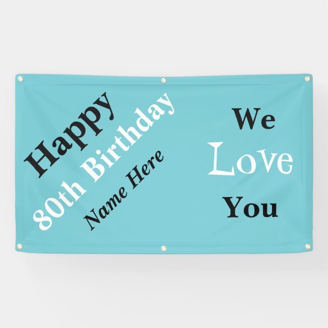 Happy 80th Birthday On Sale Banner (Horizontal)