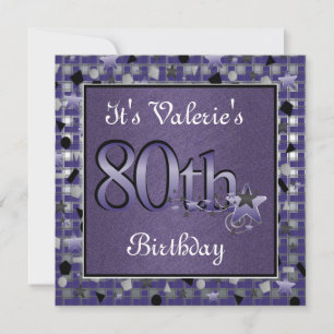 Happy 80th Birthday Party Invitation
