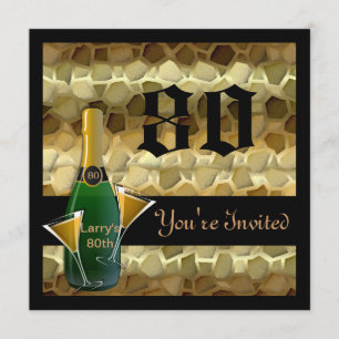 HAPPY 80th Birthday POPULAR Party INVITATIONS
