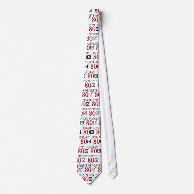 Happy 80th Birthday Tie (Front)