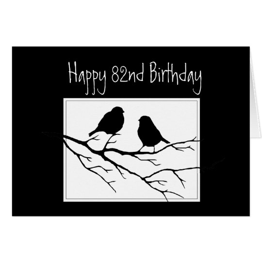 Happy 82nd, Eighty-Second, Birthday Two Birds Card