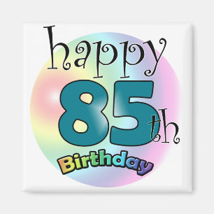 Happy 85th Birthday (blauw) Magnet