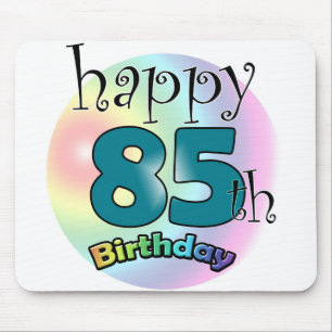 Happy 85th birthday (blauw) mouse mat