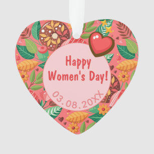 Happy 8 March Women's Day Doughnut Flower Personal Ornament