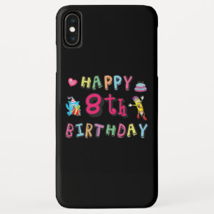 Happy 8th Birthday. 8 year b-day. iPhone XS Max Case