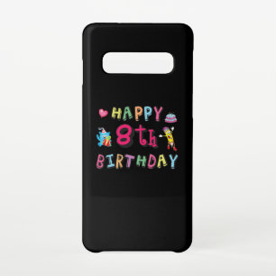 Happy 8th Birthday. 8 year b-day. Samsung Galaxy Case
