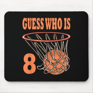Happy 8th Birthday 8 Year Old Basketball 8th Birth Mouse Mat
