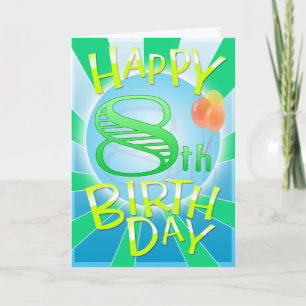 Happy 8th Birthday Card