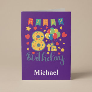 Happy 8th Birthday Card