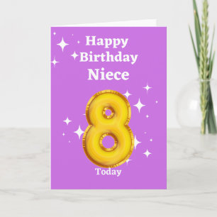 Happy 8th Birthday Niece Card
