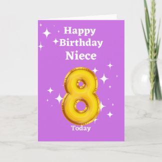 Happy 8th Birthday Niece Card