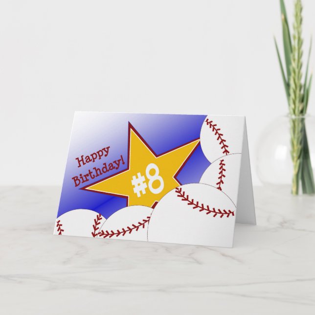 Happy 8th Birthday, Slugger! Card (Front)