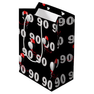 Happy 90th Birthday Balloons Medium Gift Bag