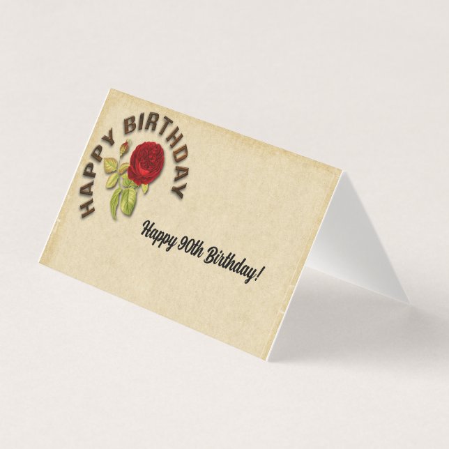 Happy 90th Birthday Card (Front)