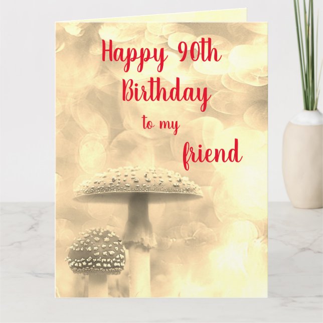 Happy 90th Birthday friend Card (Front)