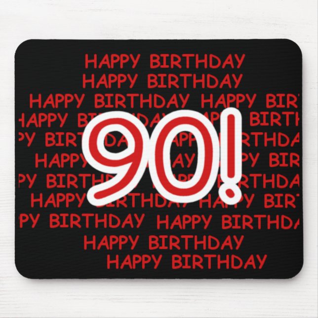 Happy 90th Birthday Mouse Mat (Front)