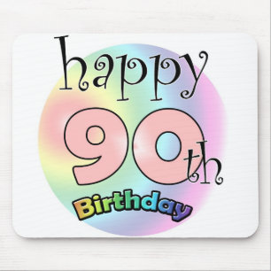 Happy 90th birthday (roze) mouse mat