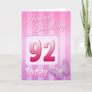 Happy 92nd Birthday Grand Mother Great-Aunt Mum Card