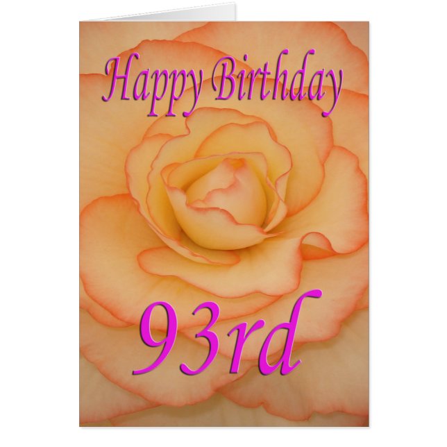 Happy 93rd Birthday Flower (Front)