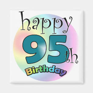 Happy 95th Birthday (blauw) Magnet