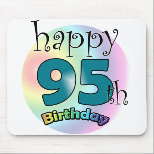 Happy 95th birthday (blauw) mouse mat