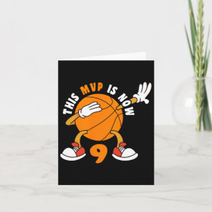 Happy 9 Birthday 9 Year Old Mvp Bysketbyll 9th Bir Card