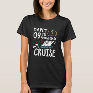 Happy 9th Anniversary Cruise 9 Year of Marriage Fo T-Shirt