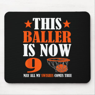 Happy 9th Birthday Basketball 9th Birthday  Mouse Mat