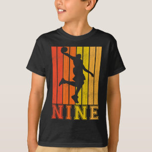 Happy 9th Birthday Decorations For Boys Basketball T-Shirt