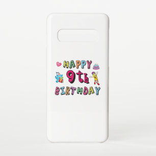 Happy 9th Birthday for 9 year old Kids B-day Samsung Galaxy Case