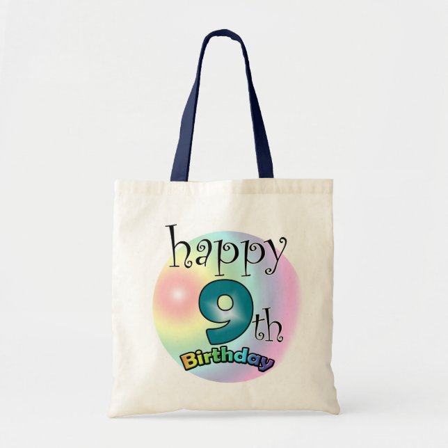 Happy 9th Birthday Tote Bag (Front)