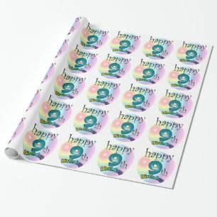 Happy 9th Birthday Wrapping Paper
