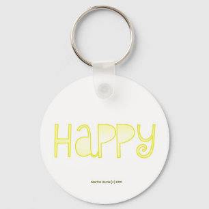 Happy - A Positive Word Key Ring