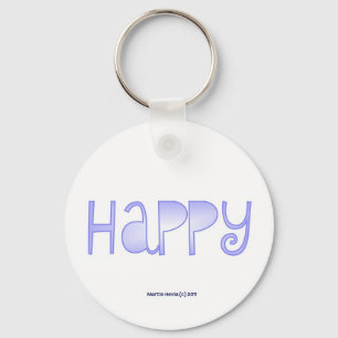 Happy - A Positive Word Key Ring