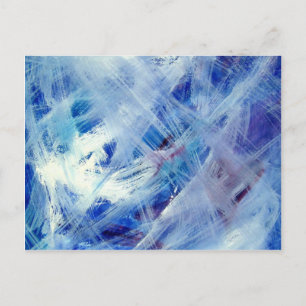 Happy abstract acrylic art painting postcard