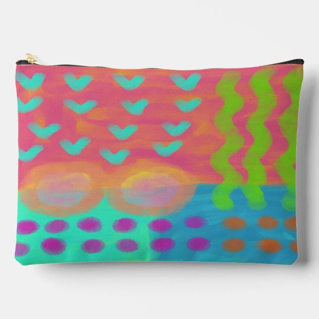 Happy Abstract Digital Painting Accessory Pouch (Front)