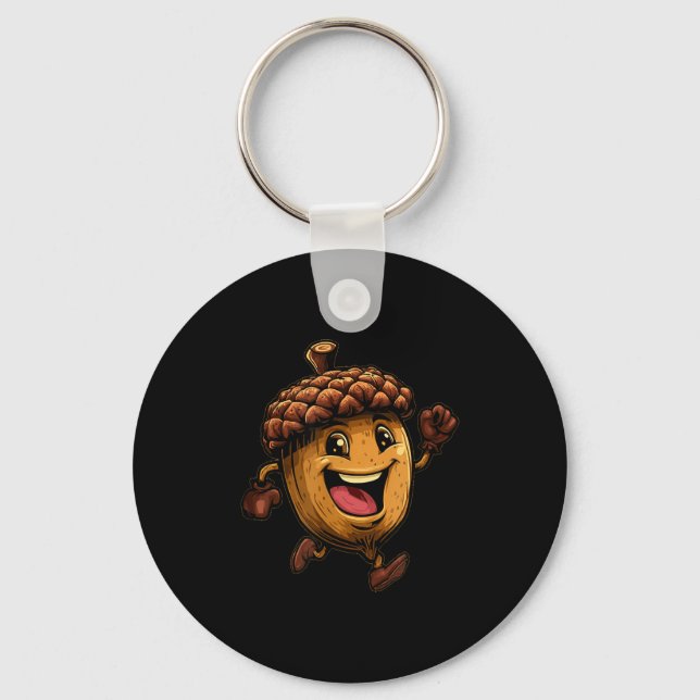 Happy Acorn Costume  Key Ring (Front)