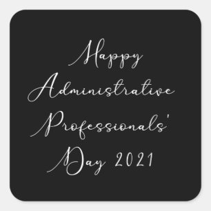 Happy Administrative professionals day 2021 admin Square Sticker