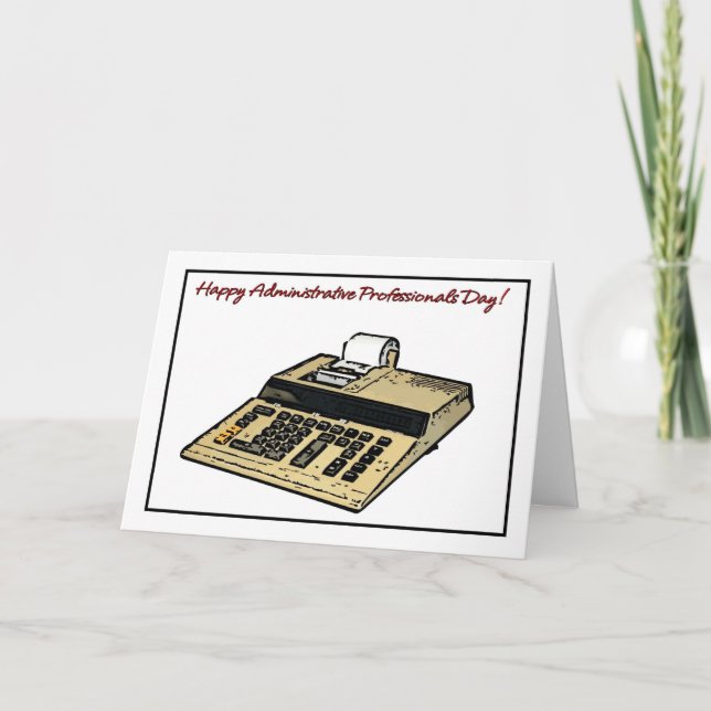 Happy Administrative Professionals Day Calculator Card (Front)