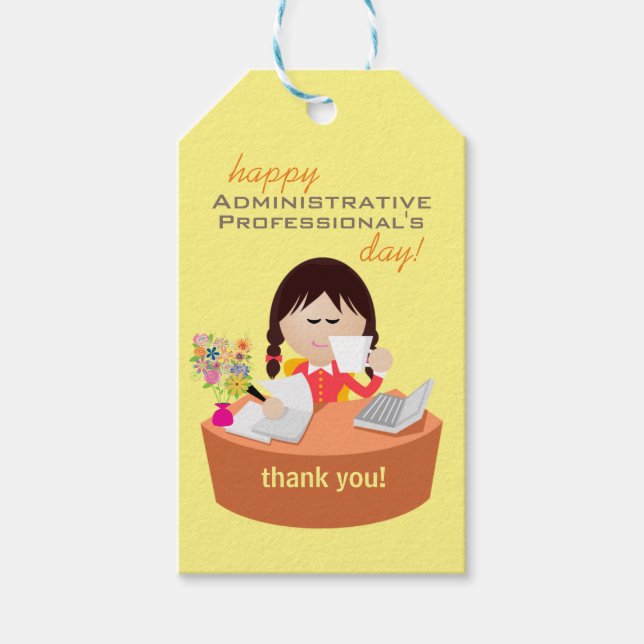 Happy Administrative Professional's Day Gift Tags (Front)