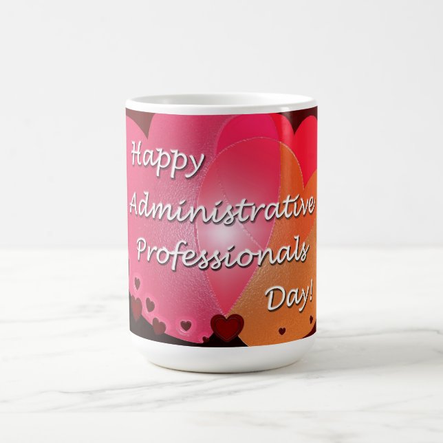 Happy Administrative Professionals Day Hearts Coffee Mug (Center)